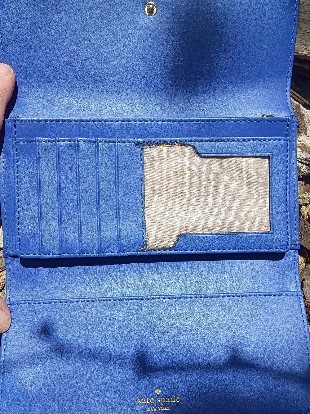 kate spade New York Pebbled Leather Continental Bay Street Wallet - Baja Blue - Picture 6 of 6